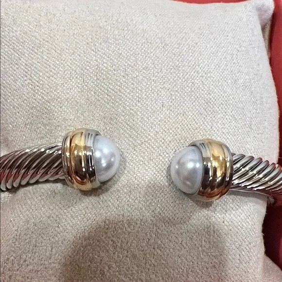 House of Harlow 1960 | Two-Tone Rope Bracelet w/Faux Pearl Accents - Picture 4 of 10